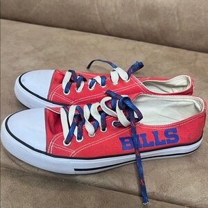 Bills Iconic Red Canvas Sneakers for Women - Allen/Beasley